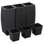 Voir la diapositive 3 : VIDAXL Lits sureleves de jardin 3 pcs Resine tressee Noir