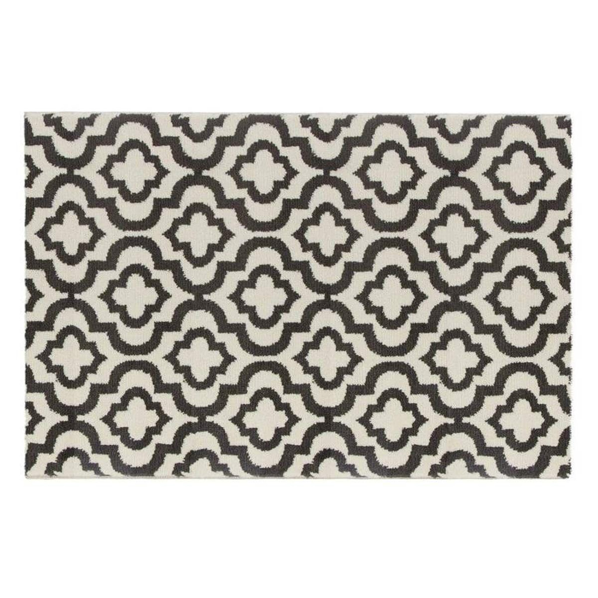 Voir la diapositive 1 : ATMOSPHERA Tapis déco rectangulaire  marvin  60x90cm ecru