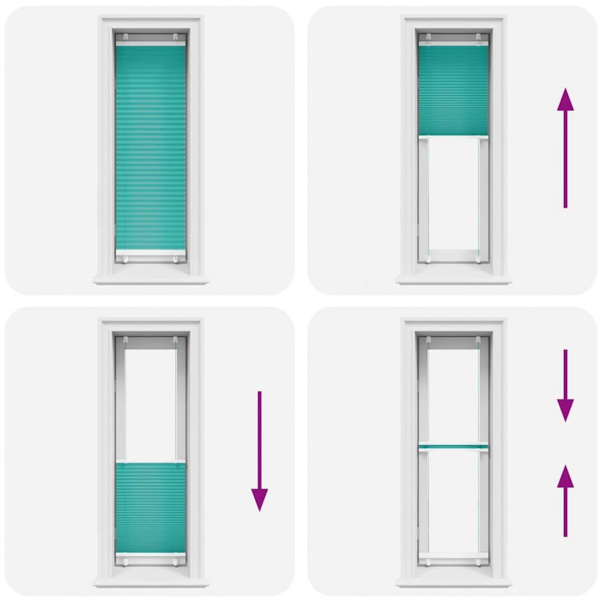 VIDAXL Store plisse vert petrole 45x150 cm largeur du tissu 44,4 cm