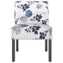 Voir la diapositive 3 : VIDAXL Fauteuil sans accoudoirs bleu tissu avec fleurs