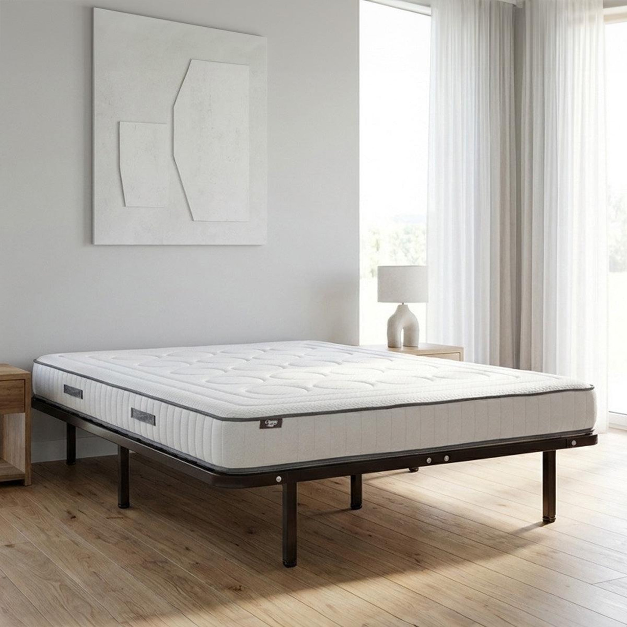 Voir la diapositive 3 : OLYMPE LITERIE Olympe literie | ensemble cristal | matelas mémoire de forme + sommier métal