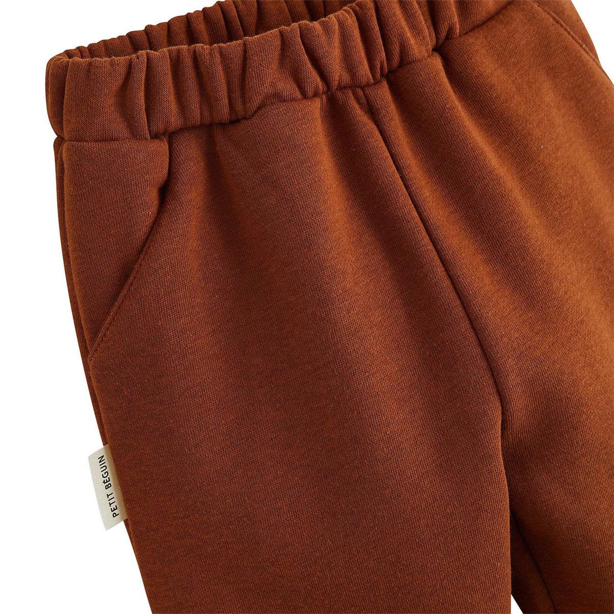 Voir la diapositive 3 : PETIT BEGUIN Ensemble bébé sweat et pantalon en molleton moka