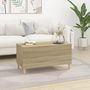Voir la diapositive 3 : VIDAXL Table basse Chene sonoma 90x44,5x45 cm Bois d'ingenierie