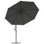 Voir la diapositive 5 : VIDAXL Parasol de jardin en porte-a-faux et lumieres LED mat en metal