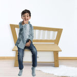 Axi AXI Banc de rangement Corky Marron et blanc