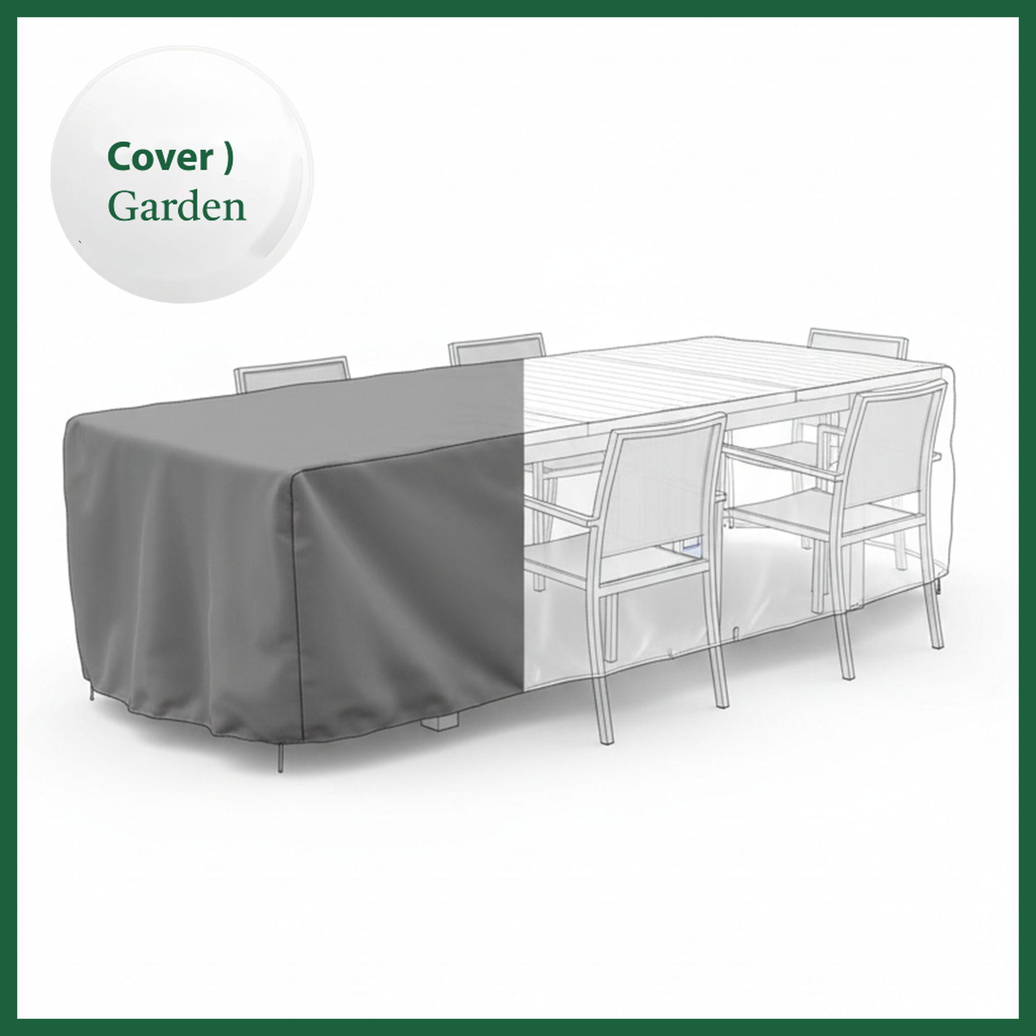 Voir la diapositive 4 : Jardiline Housse cover garden table r+chaises 8/10