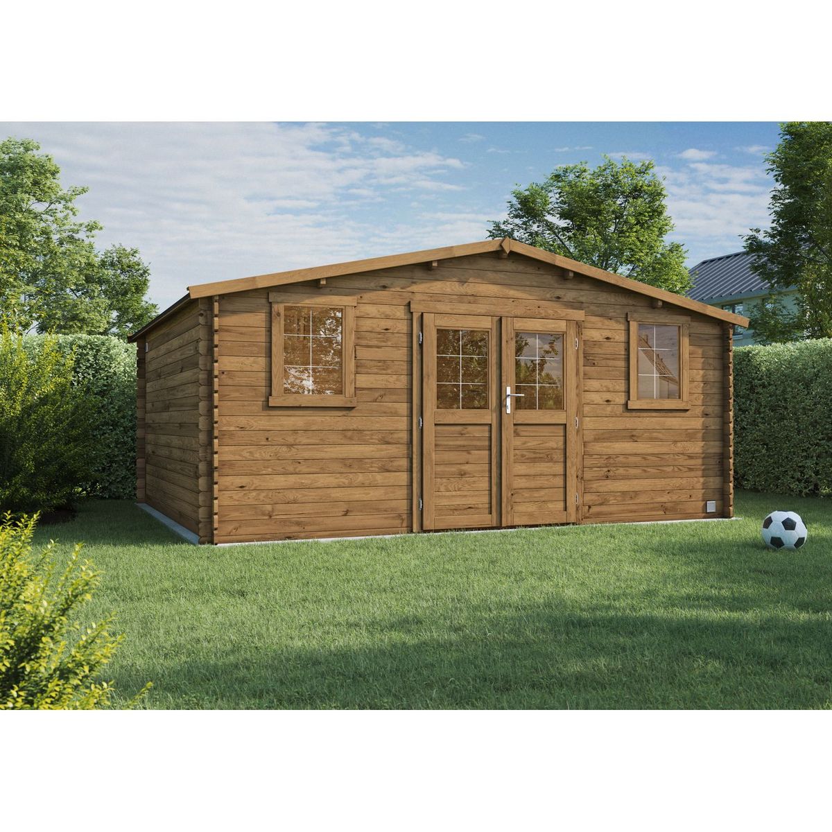 Forest Style Abri de jardin bois - 17,6m² - NICIA