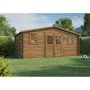 Voir la diapositive 1 : Forest Style Abri de jardin bois - 17,6m² - NICIA