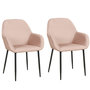 Voir la diapositive 1 : The Home Deco Factory 2 Fauteuils de table design velours Giulia