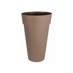 Eda Pot de fleur rond Toscane Ø 48 x H.80 cm - Taupe - Eda