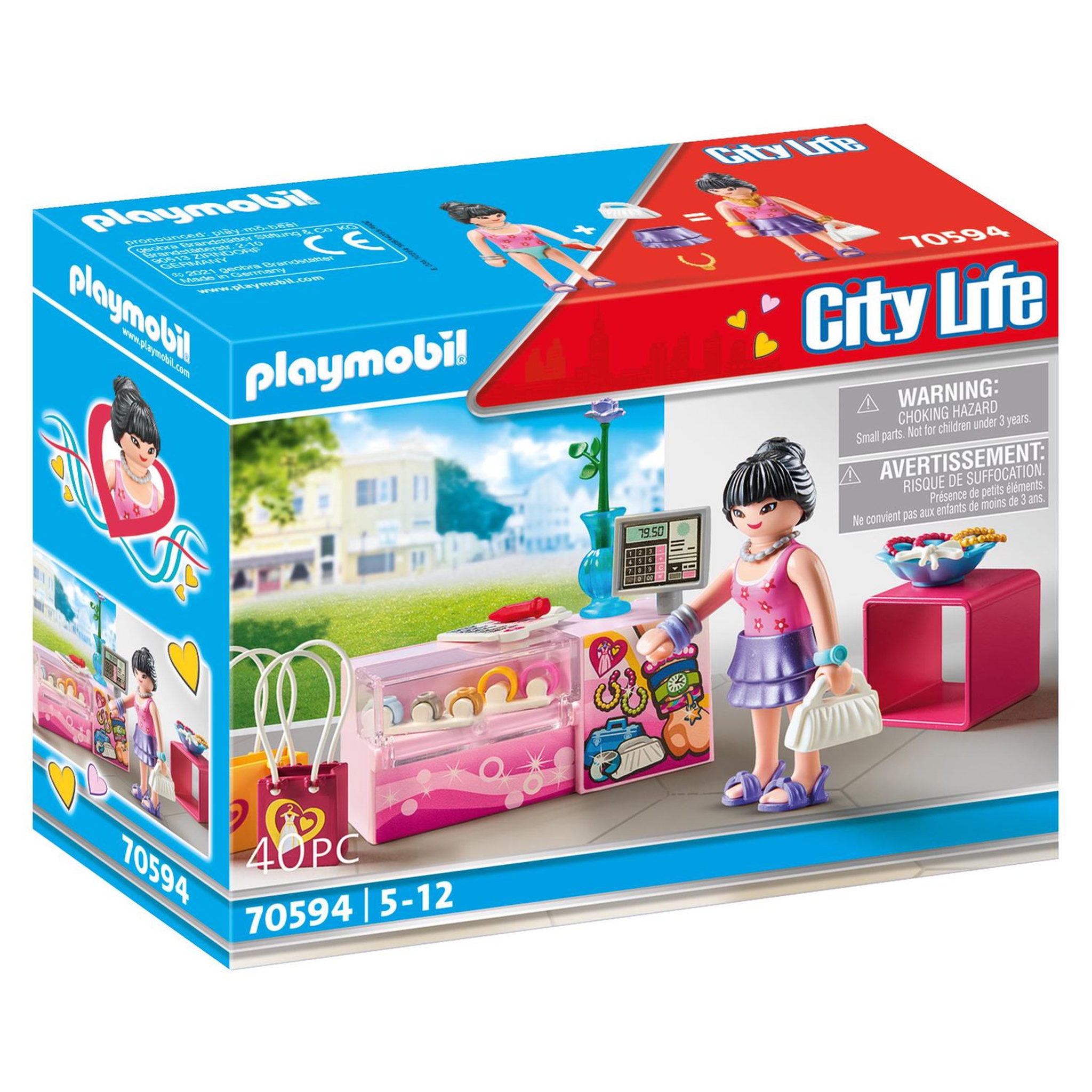 Voir la diapositive 1 : PLAYMOBIL 70594 - City Life - Boutique accessoires de mode
