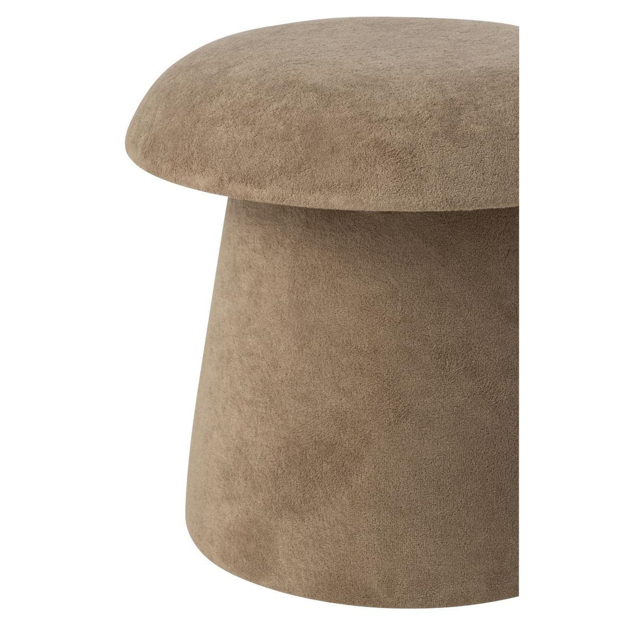 Voir la diapositive 3 : J-LINE Pouf coffre champignon  chi  40cm grège