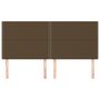 Voir la diapositive 3 : VIDAXL Tetes de lit 4 pcs Marron Fonce 80x5x78/88 cm Tissu