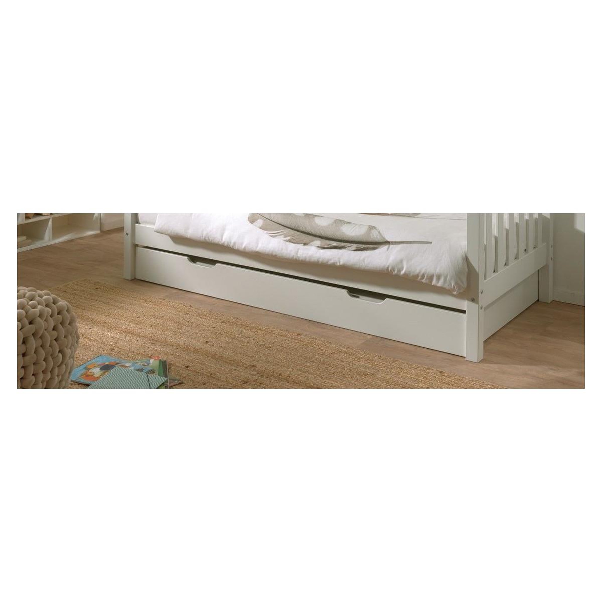 Voir la diapositive 5 : Paris Prix Pack - lit capitaine enfant & tiroir  fritz  90x200cm blanc
