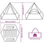 Voir la diapositive 6 : VIDAXL Tente de camping tipi 7 personnes vert impermeable