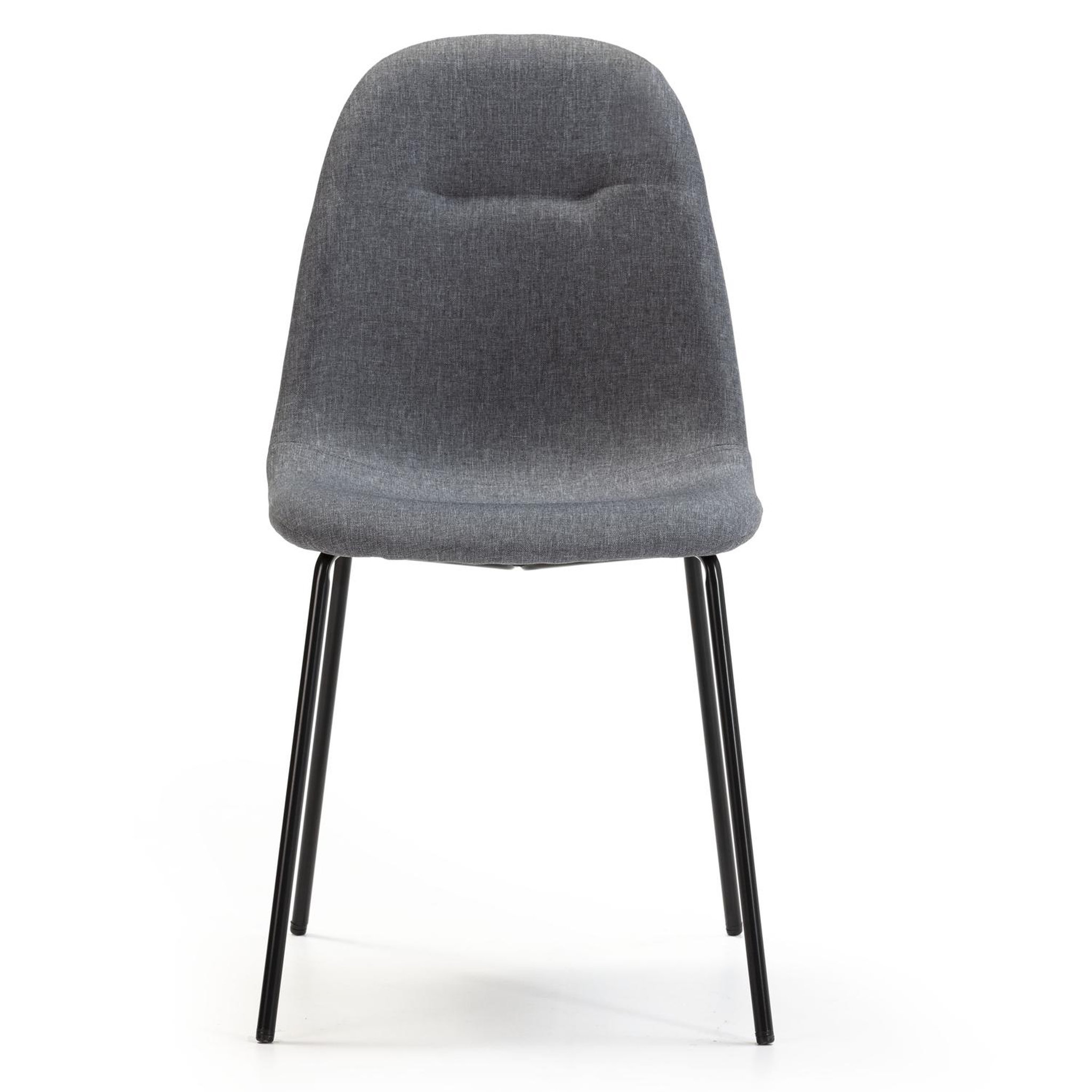 Voir la diapositive 2 : VS VENTA-STOCK Pack 2 chaises Salle à Manger Brenda tapissées Gris, 44 cm x 54 cm x 85 cm