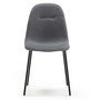 Voir la diapositive 2 : VS VENTA-STOCK Pack 2 chaises Salle à Manger Brenda tapissées Gris, 44 cm x 54 cm x 85 cm
