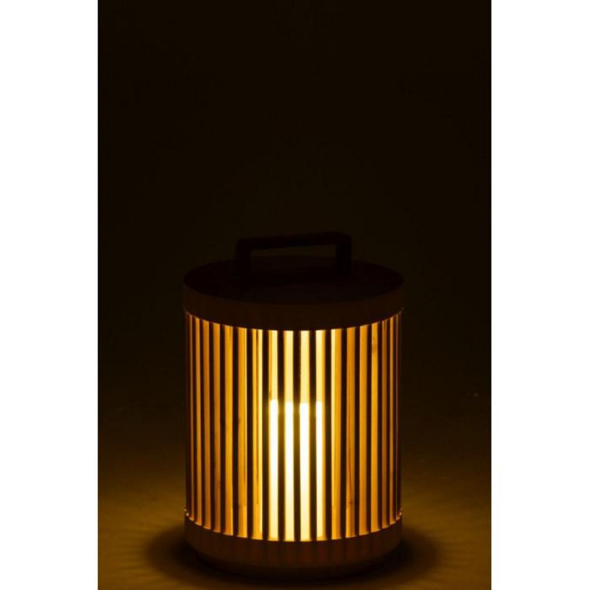 Paris Prix Lampe à Poser à LED en Bois  Cylindrique  36cm Naturel