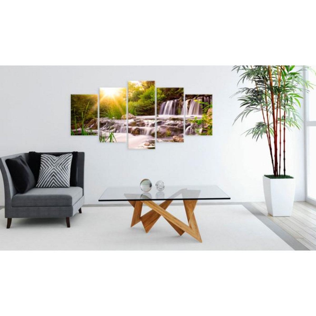 Paris Prix Tableau Imprimé  Forest Waterfall