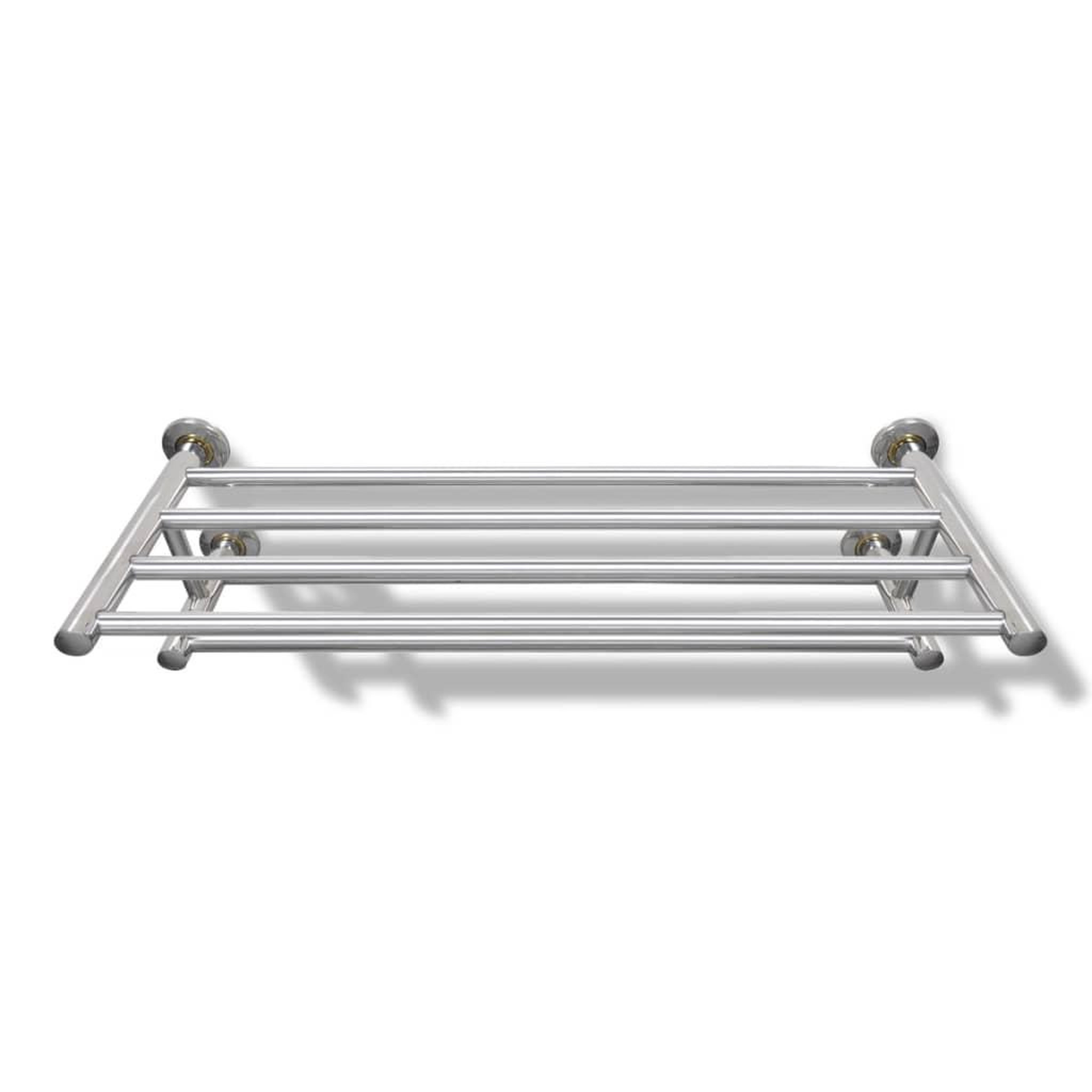 Voir la diapositive 3 : VIDAXL Porte serviettes double - barre fixe 6 tubes