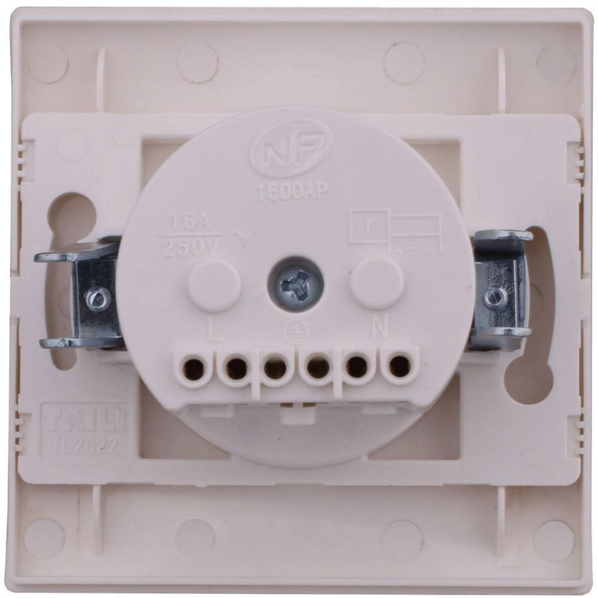 CENTRALE BRICO Prise avec terre Chantier, blanc