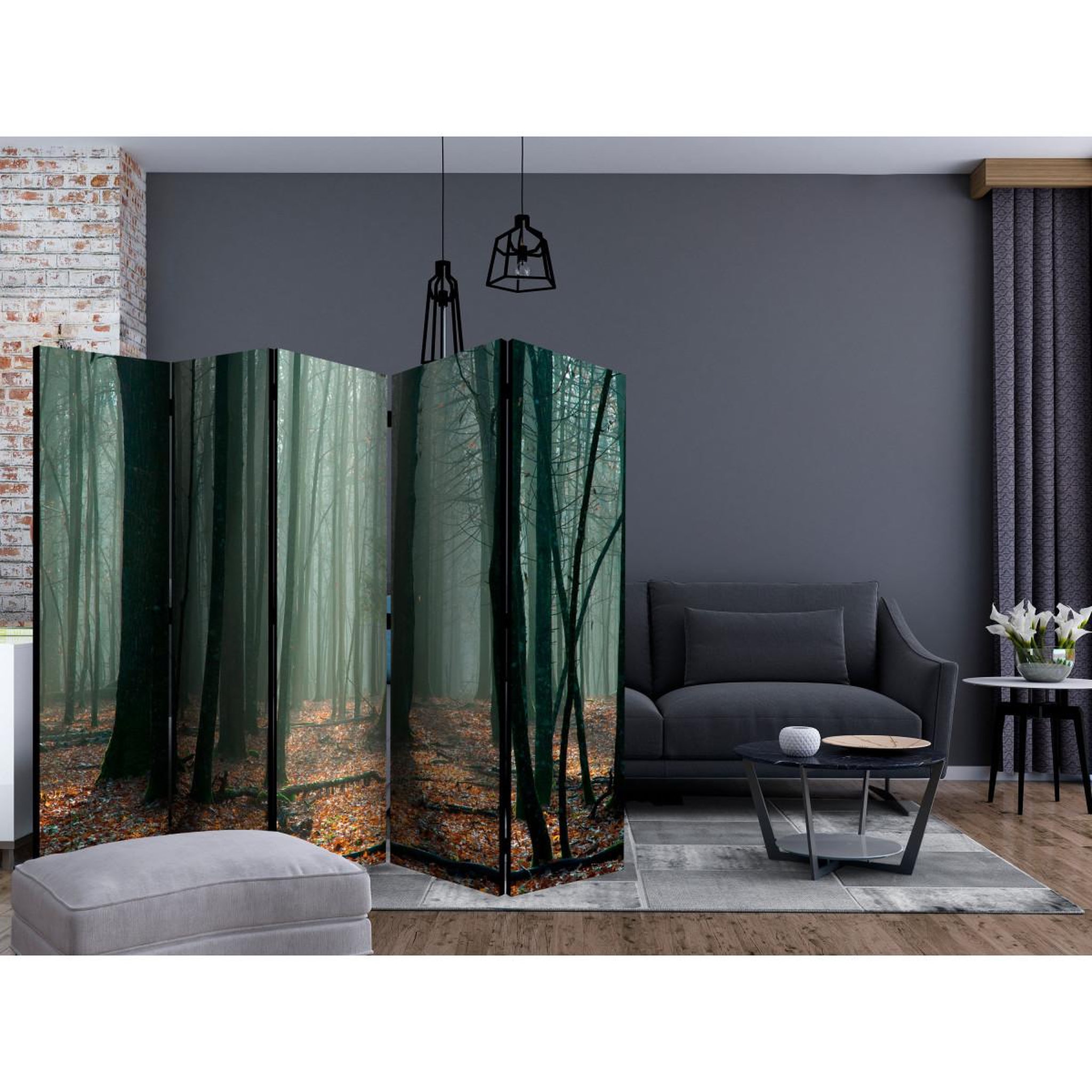 Voir la diapositive 2 : Paris Prix Paravent 5 volets  witches' forest  172x225cm