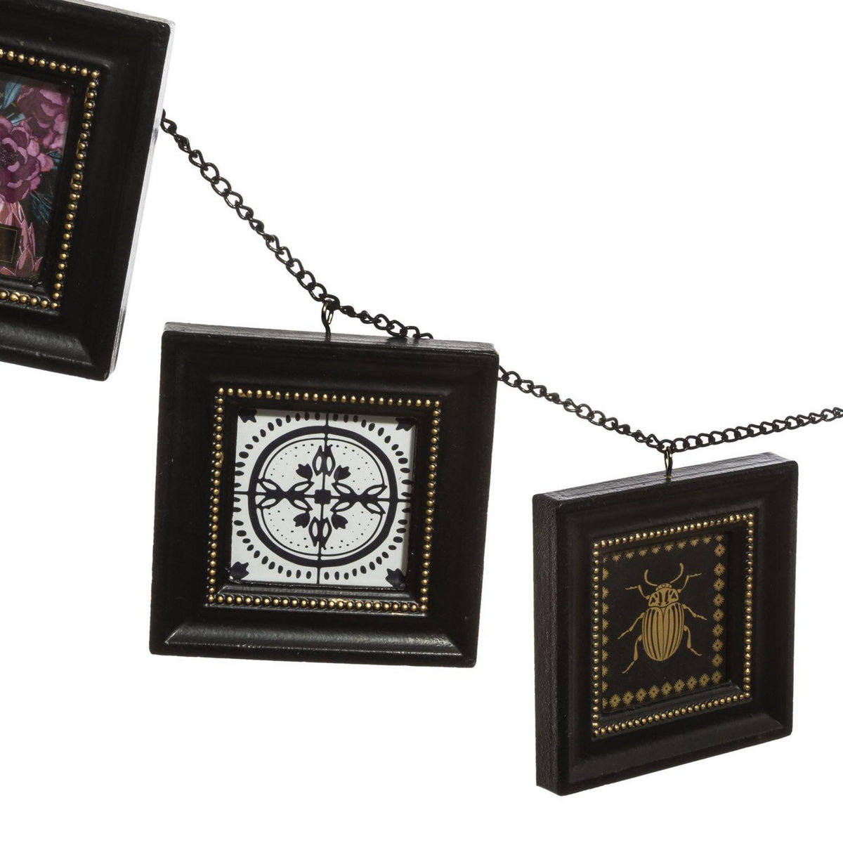 ATMOSPHERA Guirlande Noire 6 Photos à suspendre modèle Flower - 96 cm