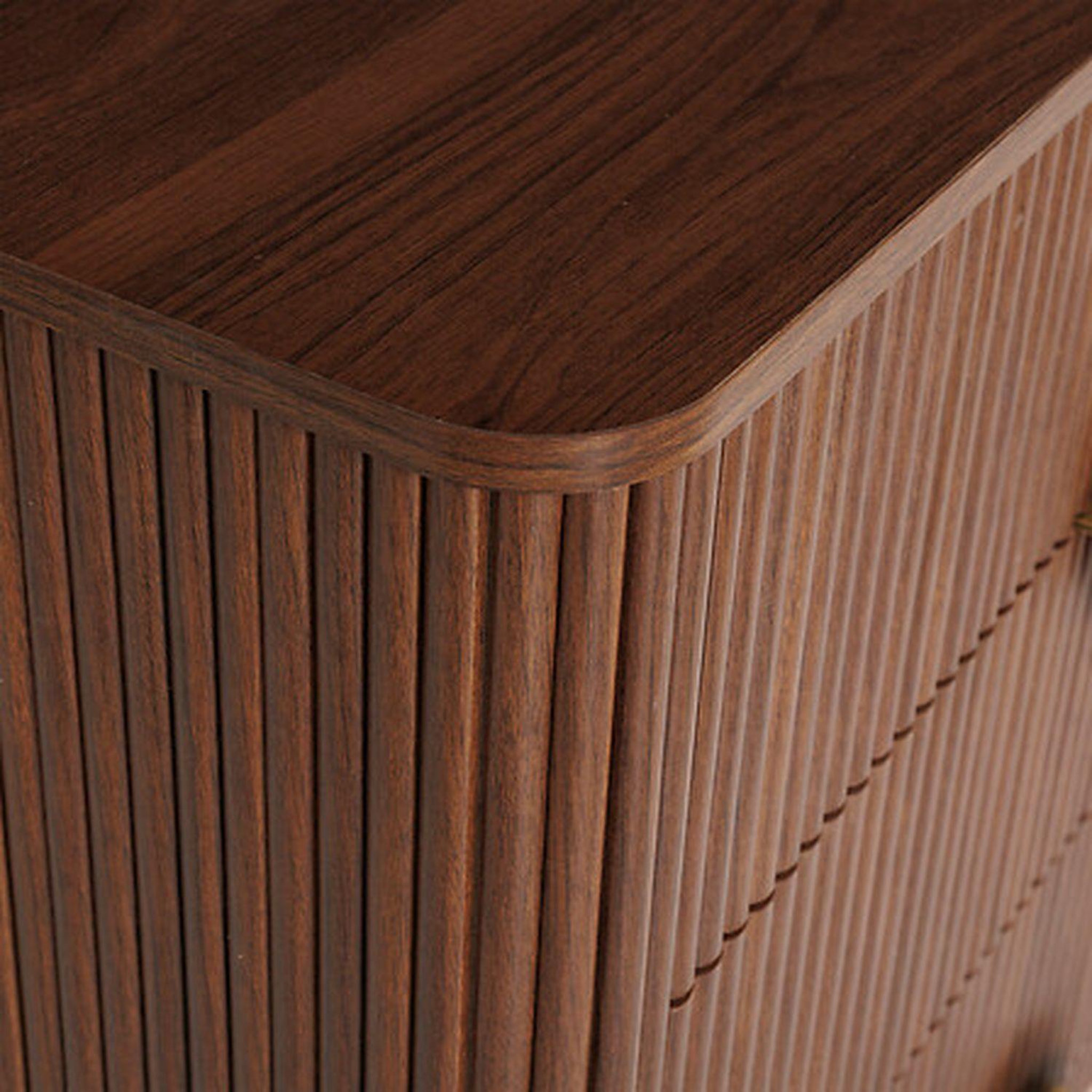 Voir la diapositive 4 : ATMOSPHERA Commode 4 tiroirs effet noyer wany - marron