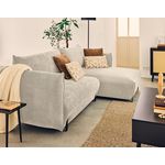 LISA DESIGN Gianni - canapé d'angle droit 4 places convertible avec coffre en tissu. Coloris disponibles : Vert, Noir, Bleu, Gris, Beige, Rouge