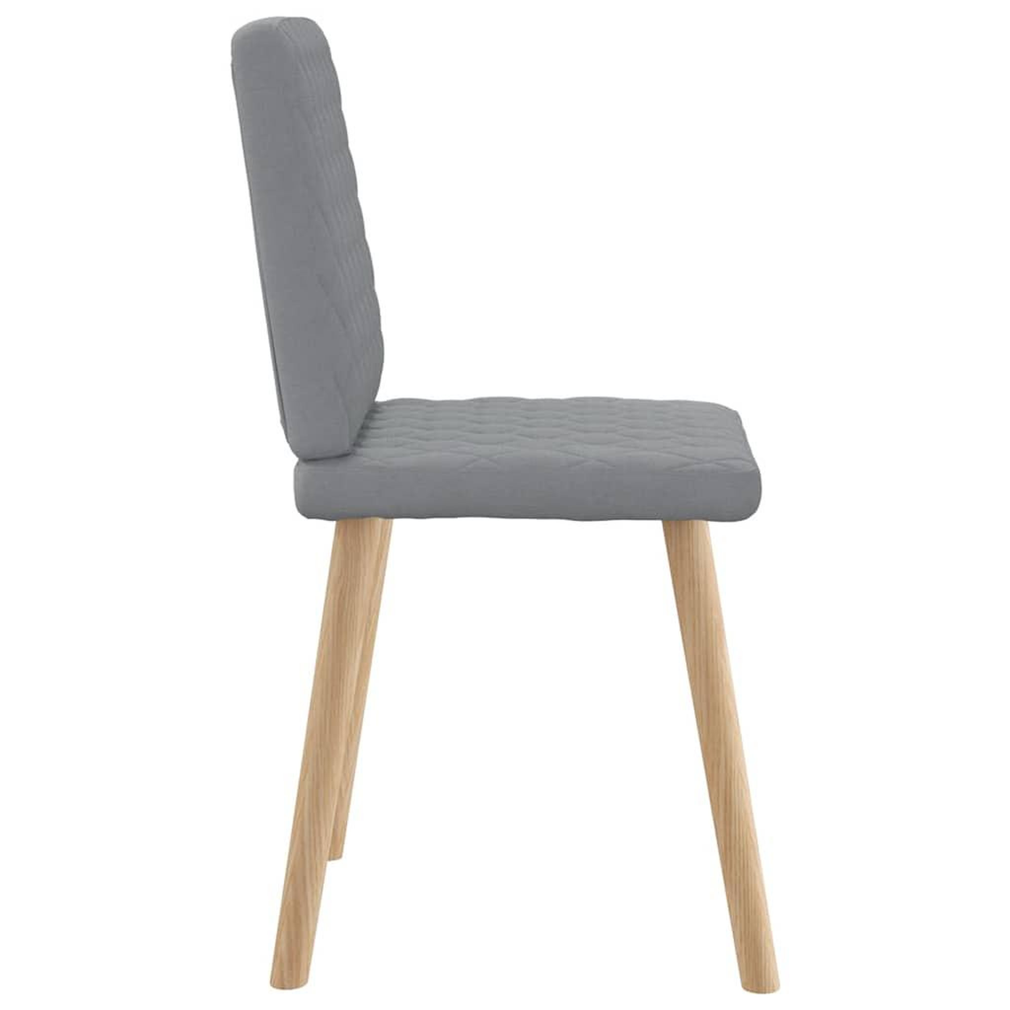 Voir la diapositive 5 : VIDAXL Chaises a manger lot de 4 gris clair tissu