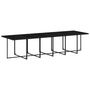 Voir la diapositive 4 : VIDAXL Ensemble a manger de jardin 13 pcs coussins noir resine tressee