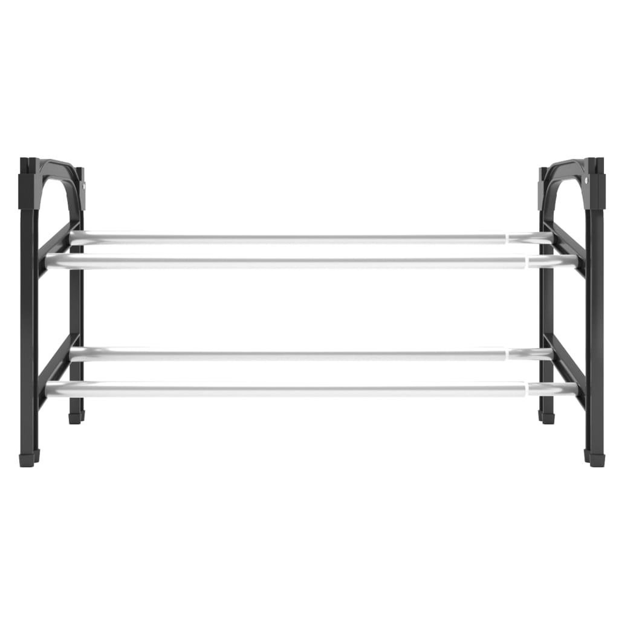 Voir la diapositive 3 : VIDAXL Meuble a chaussures extensible avec 2 etageres 119x24x37 cm