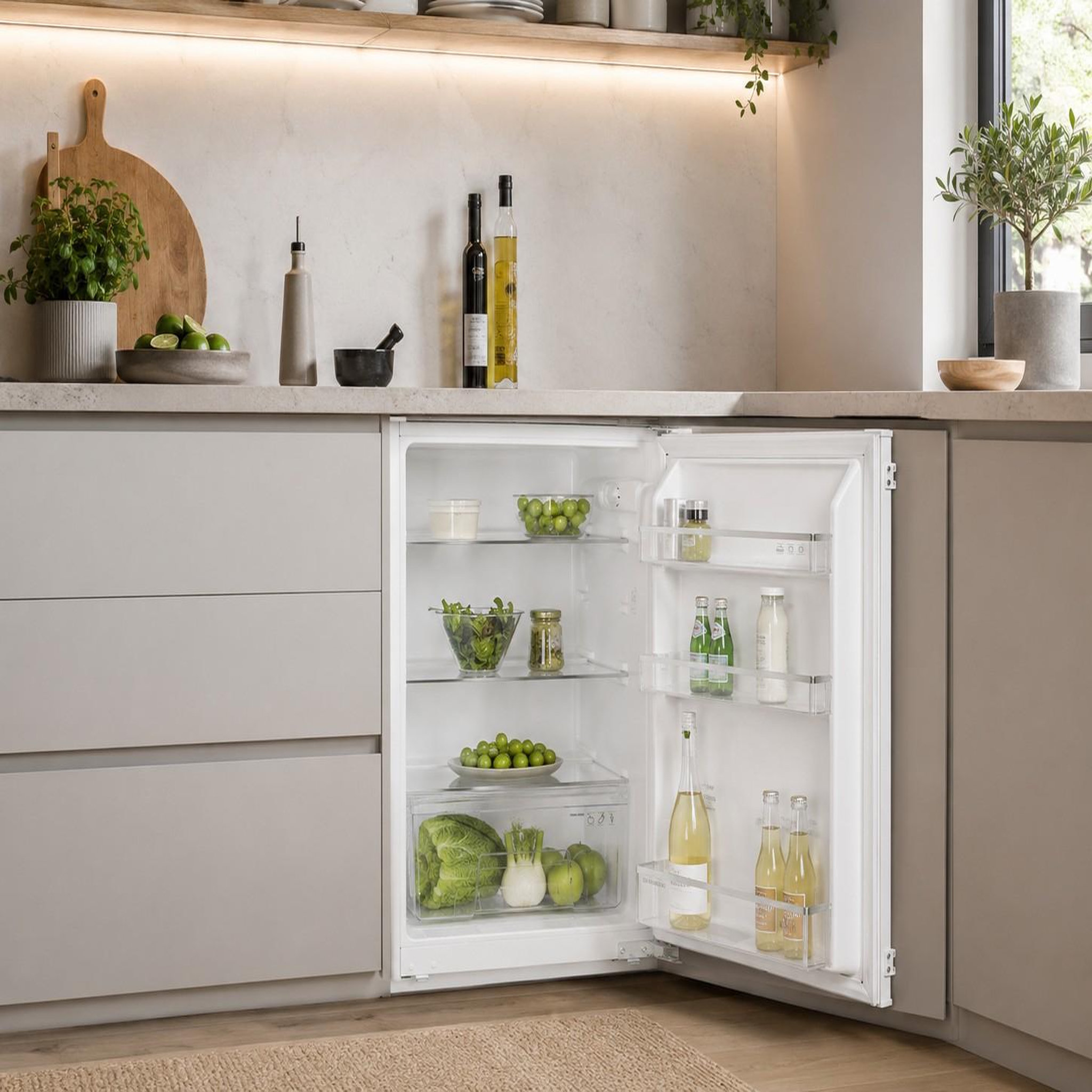 Voir la diapositive 2 : SCHNEIDER Schneider scrl880s-d - réfrigérateur top intégrable 135l blanc