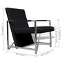 Voir la diapositive 6 : VIDAXL Fauteuils lot de 2 avec cadre chrome noir similicuir