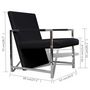 Voir la diapositive 6 : VIDAXL Fauteuils lot de 2 avec cadre chrome noir similicuir