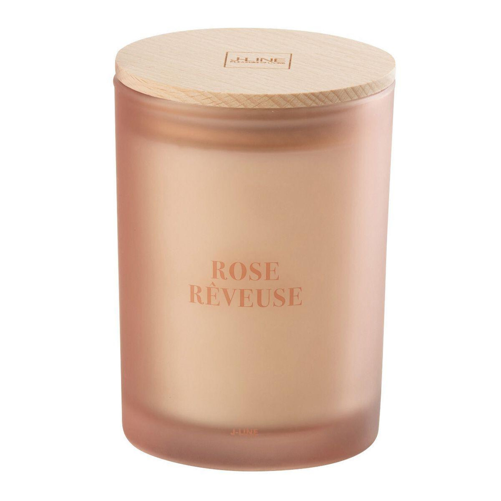 J-LINE Bougie Parfumée  Accords Essentiels  12cm Rose Rêveuse