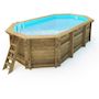 Voir la diapositive 2 : Habitat et Jardin Piscine bois   Brazilia 145    5.86 x 3.86 x 1.44 m - Bâche à bulles 180 µ - Bâche hiver 280 g/m²