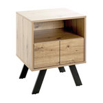 Paris Prix Table de Chevet 1 Tiroir  Manille  60cm Naturel
