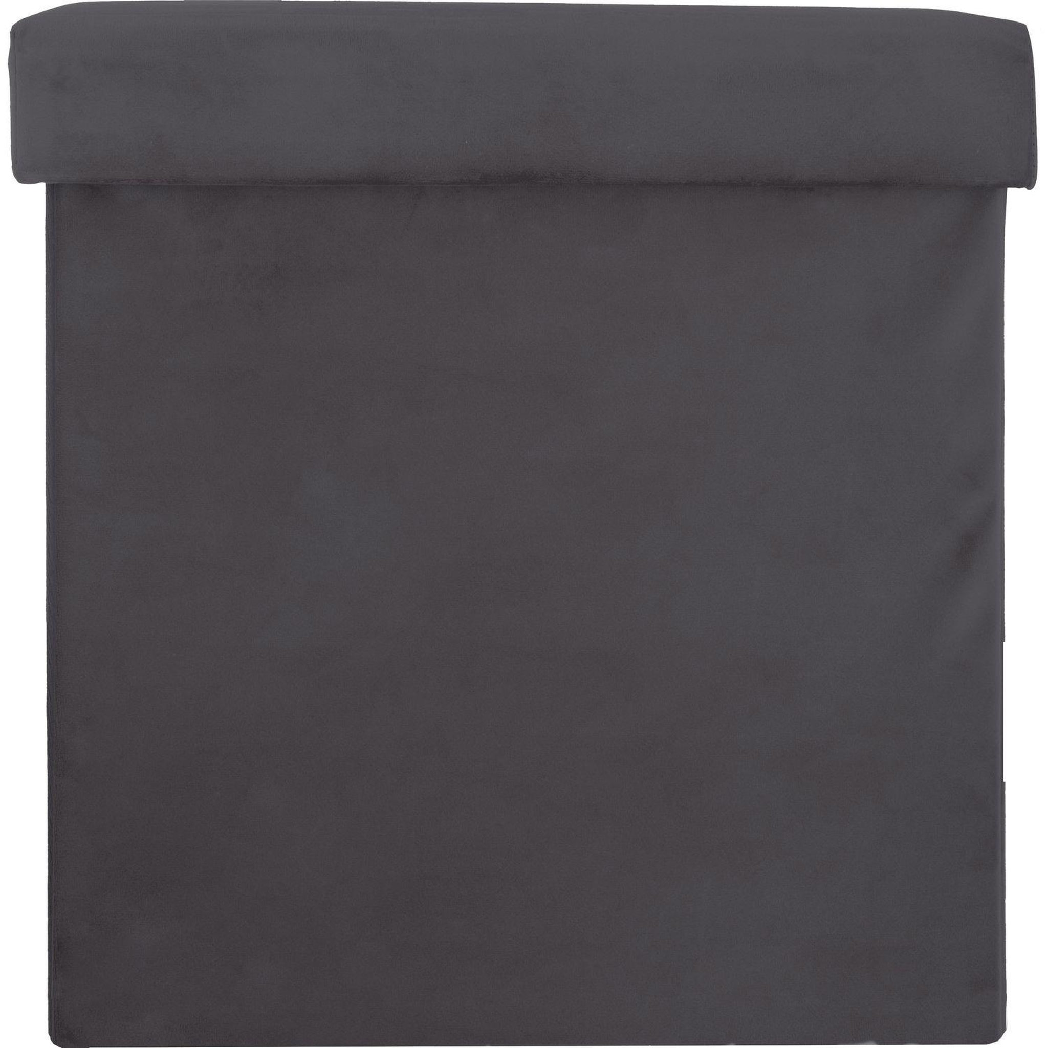Voir la diapositive 2 : ATMOSPHERA Pouf coffre pliable velours Tess - L. 38 x H. 38 cm