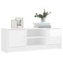 Voir la diapositive 3 : VIDAXL Meuble TV blanc brillant 102x30x37,5 cm bois d'ingenierie