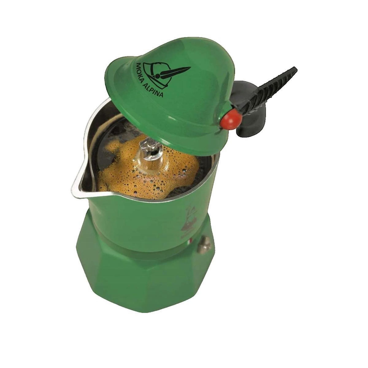 BIALETTI Cafetière Bialetti Moka Alpina Verte 3 tasses