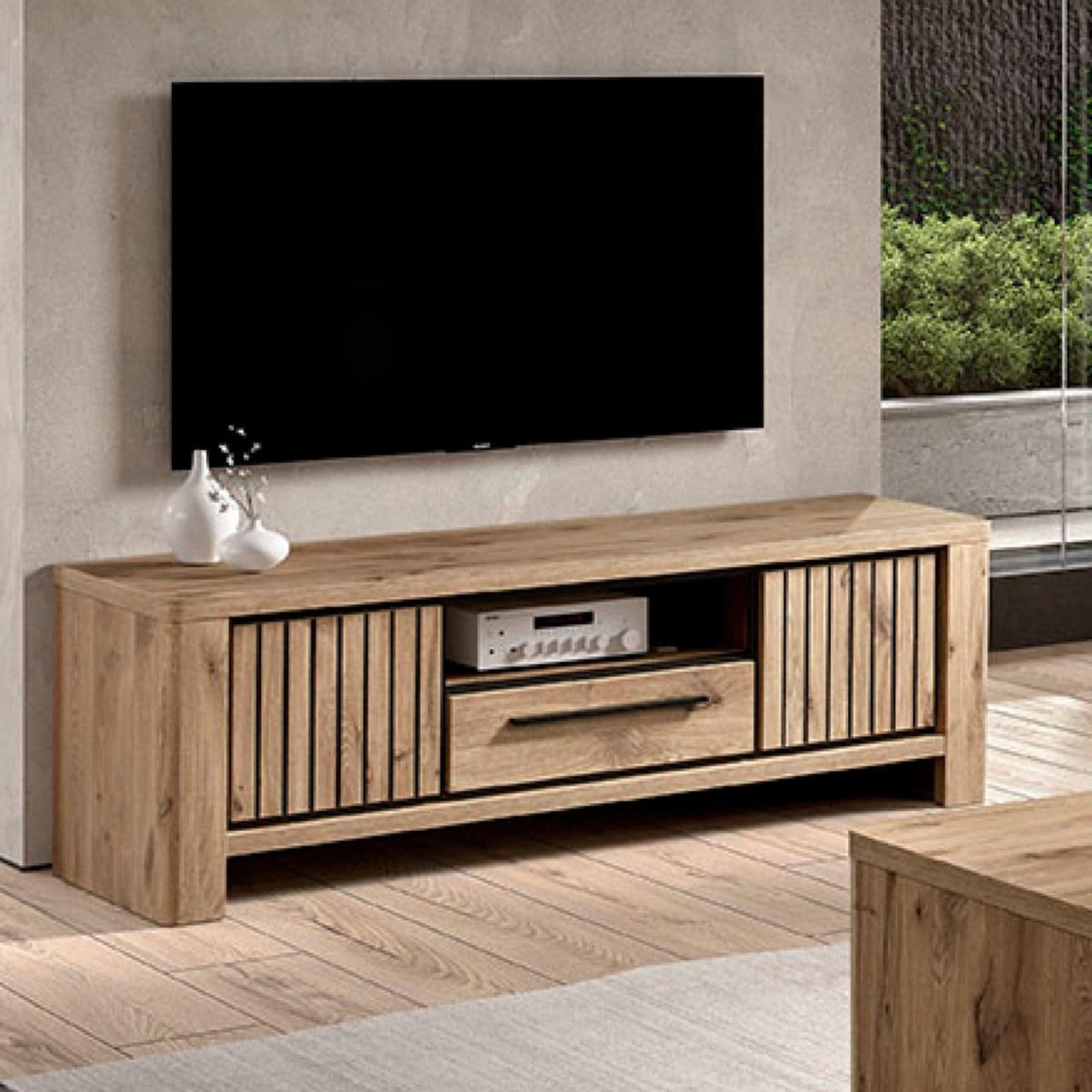 Voir la diapositive 2 : JLC KREATION Grand meuble tv industriel 170cm santorini