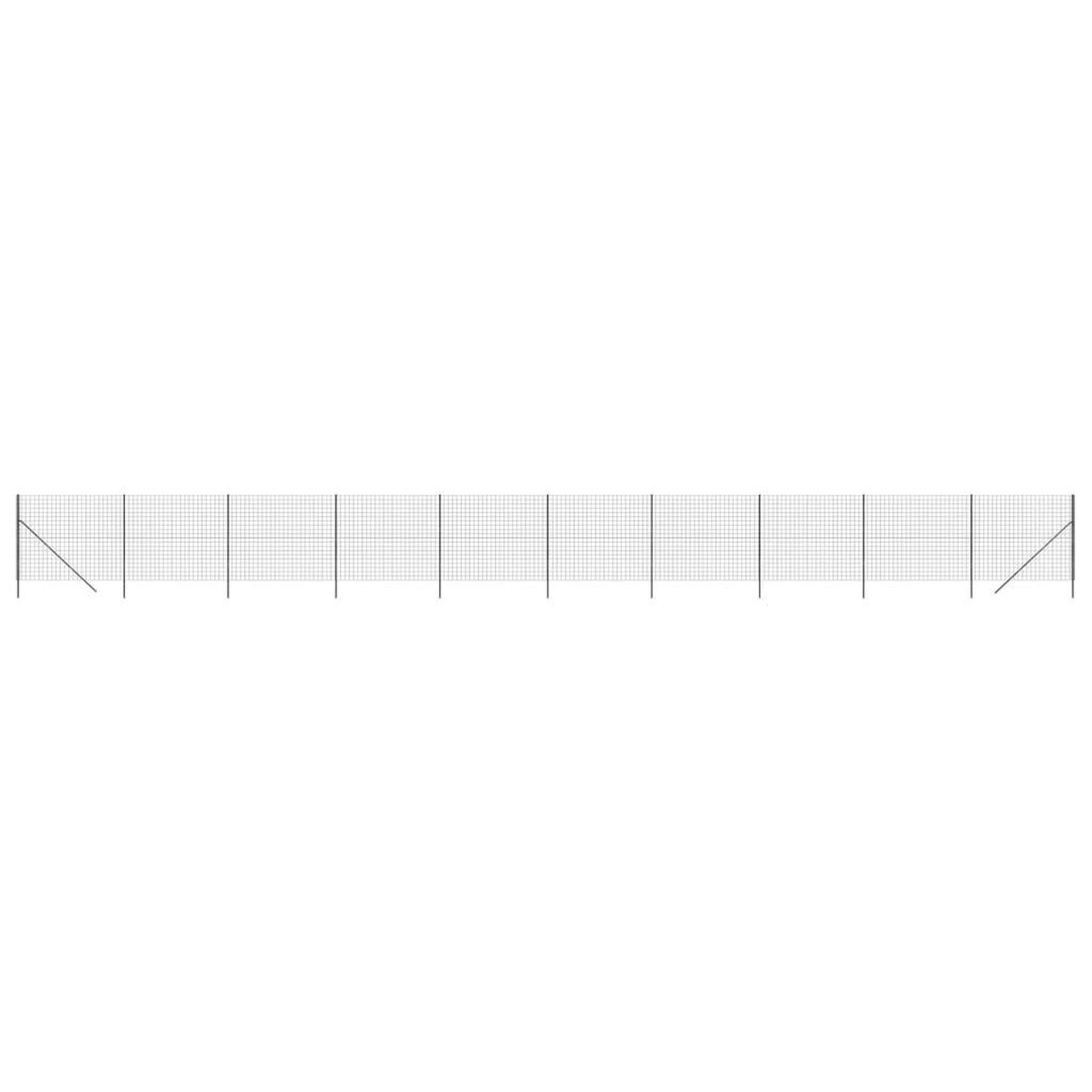 Voir la diapositive 2 : VIDAXL Cloture en treillis metallique anthracite 2,2x25 m