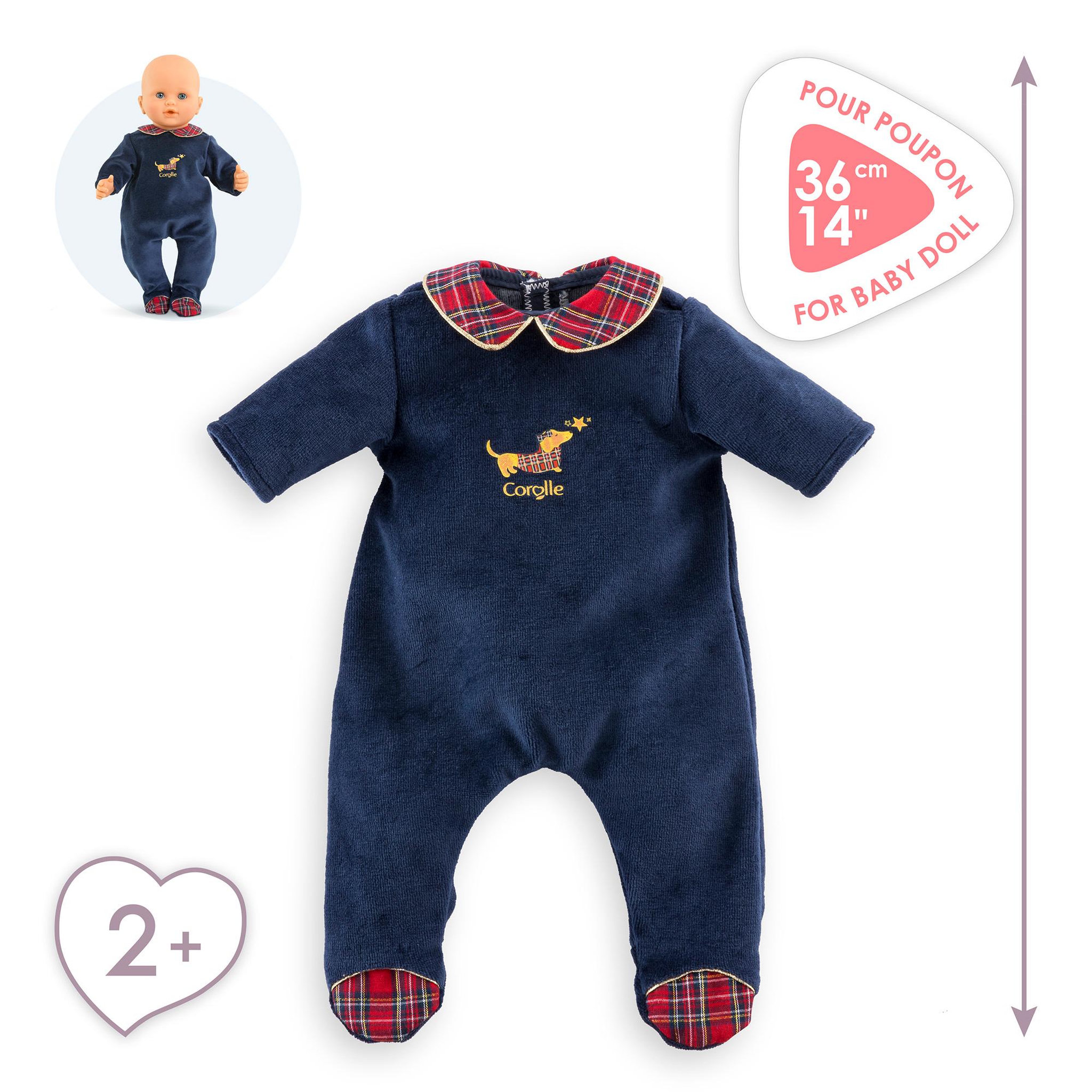 Voir la diapositive 5 : Corolle Pyjama Corolle en Fêtes pour poupon 36 cm