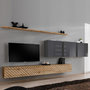 Voir la diapositive 1 : Paris Prix Ensemble Meuble TV  Switch Lamel VII  340cm Naturel & Gris