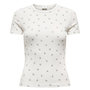 Voir la diapositive 2 : JACQUELINE DE YONG T-Shirt Blanc/Mauve Femme JDY Lucky