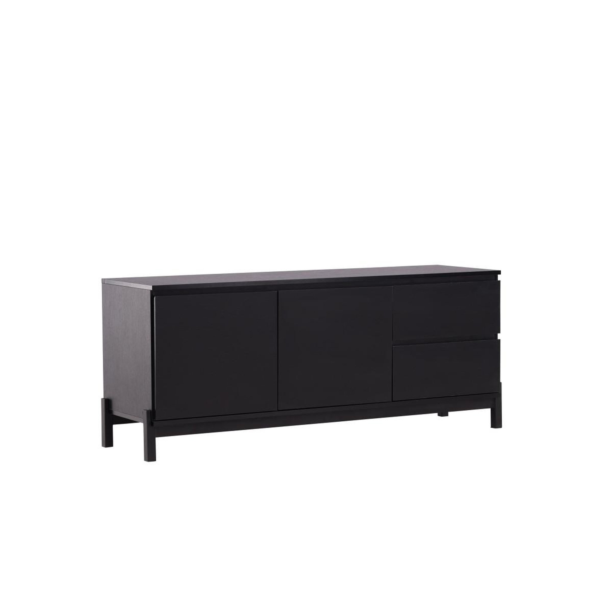 Voir la diapositive 4 : Paris Prix Meuble tv 2 portes & 2 tiroirs  corpus  138cm noir