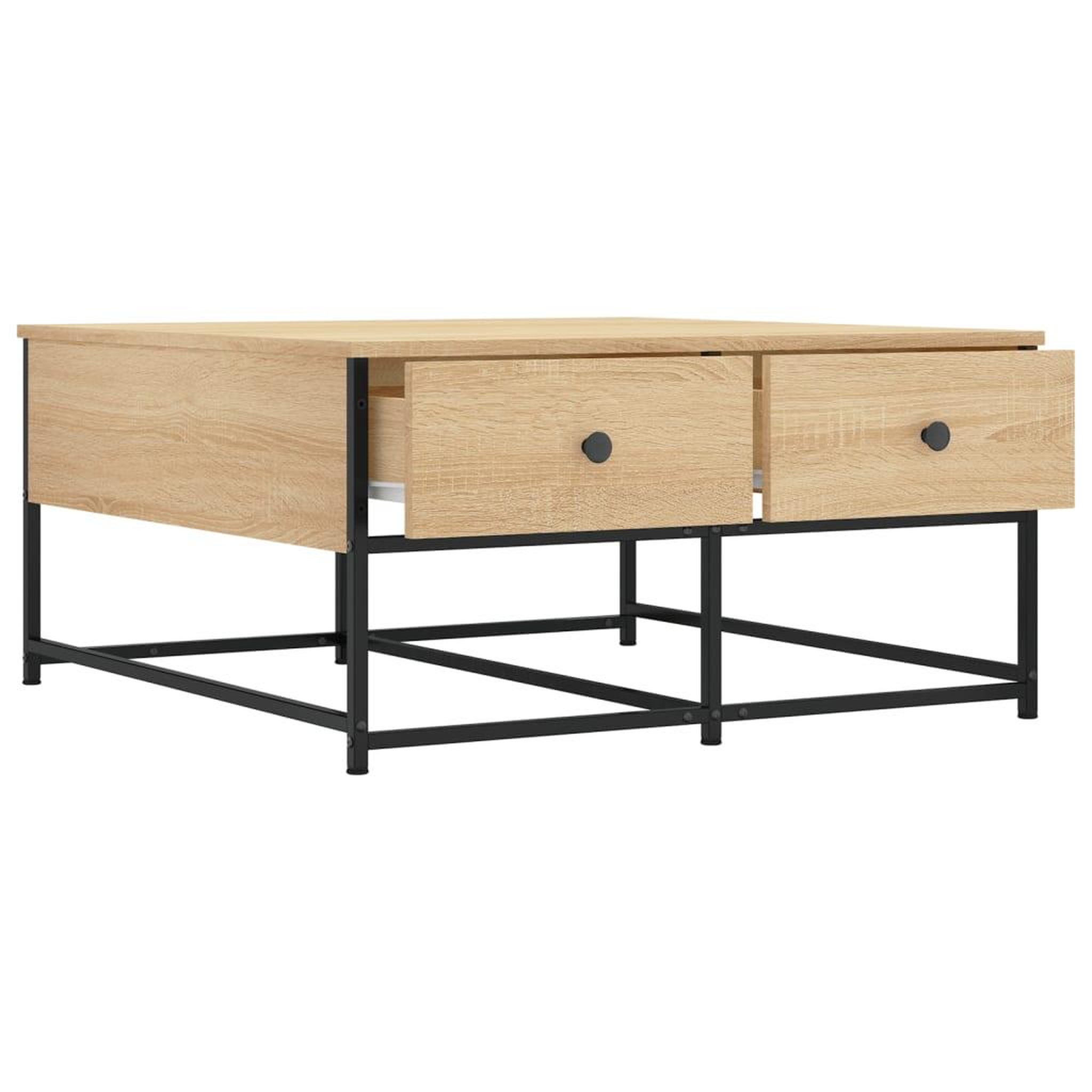 Voir la diapositive 5 : VIDAXL Table basse chene sonoma 80x80x40 cm bois d'ingenierie
