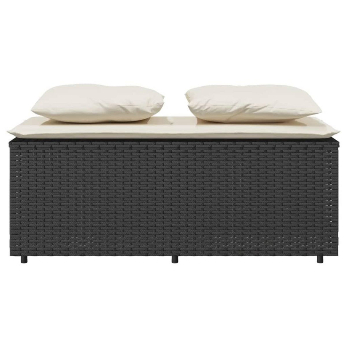 VIDAXL Ensemble a manger de jardin avec coussins 3 pcs Noir