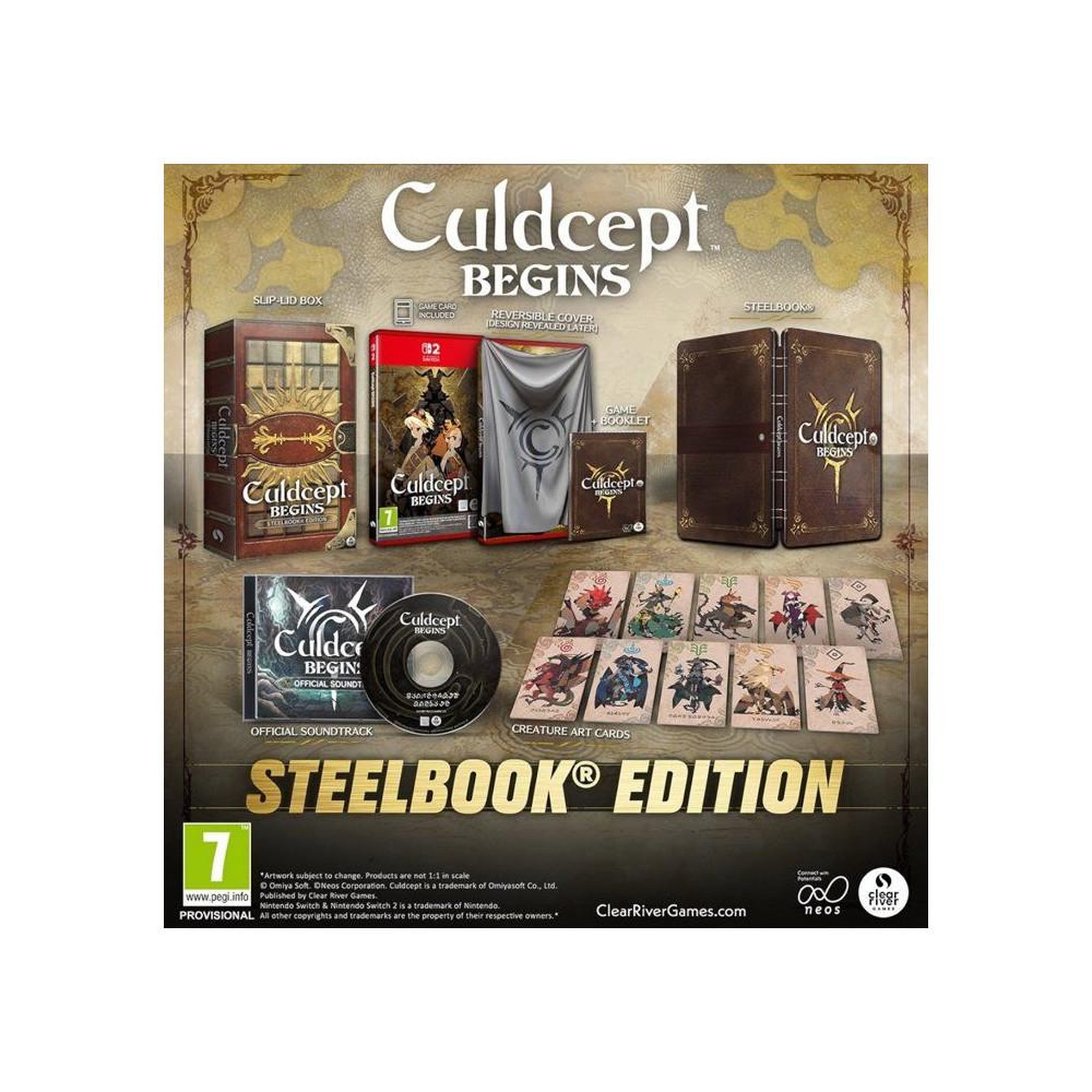 Voir la diapositive 2 : Just for games Culdcept begins steelbook edition pour nintendo switch 2, rpg stratégie au tour par tour, jeu de cartes, version région free, anglais, 400+ cartes